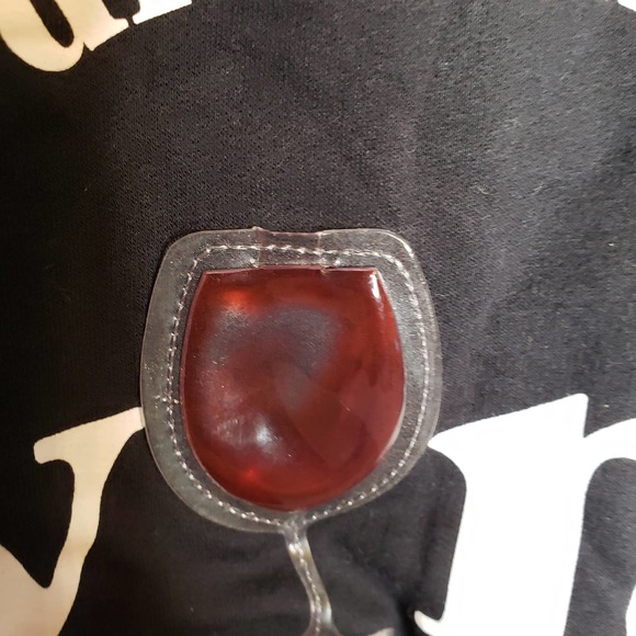 FIFTH SUN Wine Christmas Graphic Black Pullover Sweater XS - Picture 3 of 7